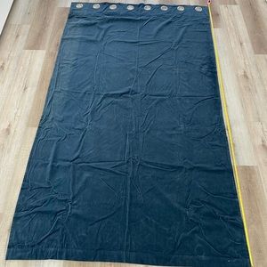 West Elm Navy Velvet curtains